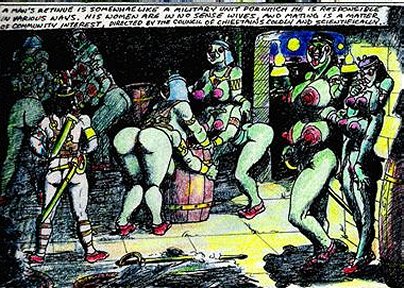 a_princess_of_mars alien ass breasts comic edgar_rice_burroughs female green_martian hair human james_killian_spratt john_carter male mammal melee_weapon nude pubes pussy standing sword traditional_media_(artwork) weapon