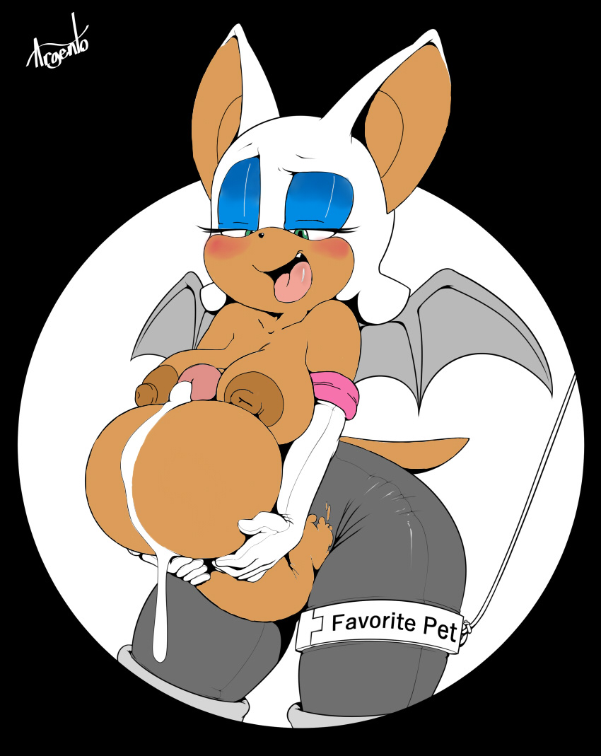 1futa, anthro, argento, balls, bat, big balls, cum, furry, futa only, futanari, huge balls, intersex, rouge the bat, sega, solo, solo futa, sonic (series), sonic the hedgehog (series)