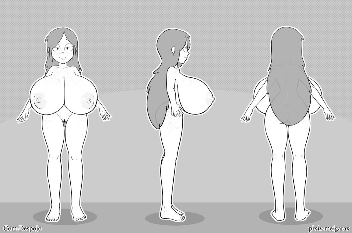 ass, big ass, big breasts, breasts, female, female only, garabatoz, gravity falls, hyper, nipples, nude, pubic hair, solo, straight hair, wendy corduroy