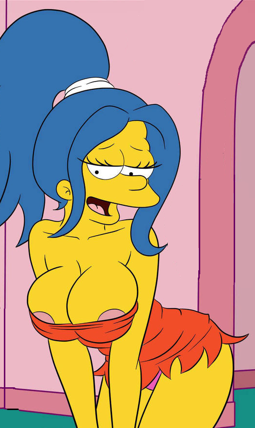 blue hair, croc (artist), female, marge simpson, solo, tagme, the simpsons