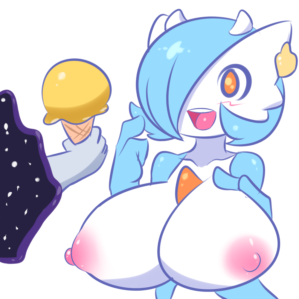 blush breasts comic female gardevoir jcdr lucy_(jcdr) nipples pokemon pokemon_(species) smile tagme topless