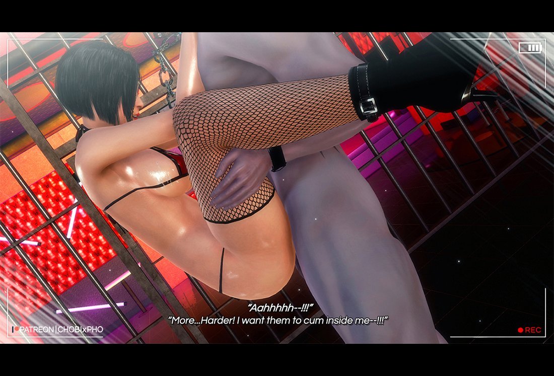 3d 3d_(artwork) ada_wong asian asian_female big_breasts breasts chobixpho female fishnet_stockings fishnets monster monster_sex resident_evil resident_evil_2_remake resident_evil_4_remake side_boob stand_and_carry_position thong zombie