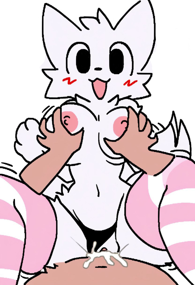:3, 1boy, 1girls, ai generated, anthro, anthro female, blush, boykisser, breasts, cum, cum in pussy, cum inside, disembodied hands, female, female boykisser, female penetrated, first person view, fox, fur, furry, furry female, girlkisser, hands on breasts, lingerie, male, male penetrating, male penetrating female, male pov, nipples, penetration, penis, pov, pussy, sex, silly cat (mauzymice), smile, stockings, straight, tail, tail motion, tailwag, vagina, vaginal penetration, vaginal sex, white background
