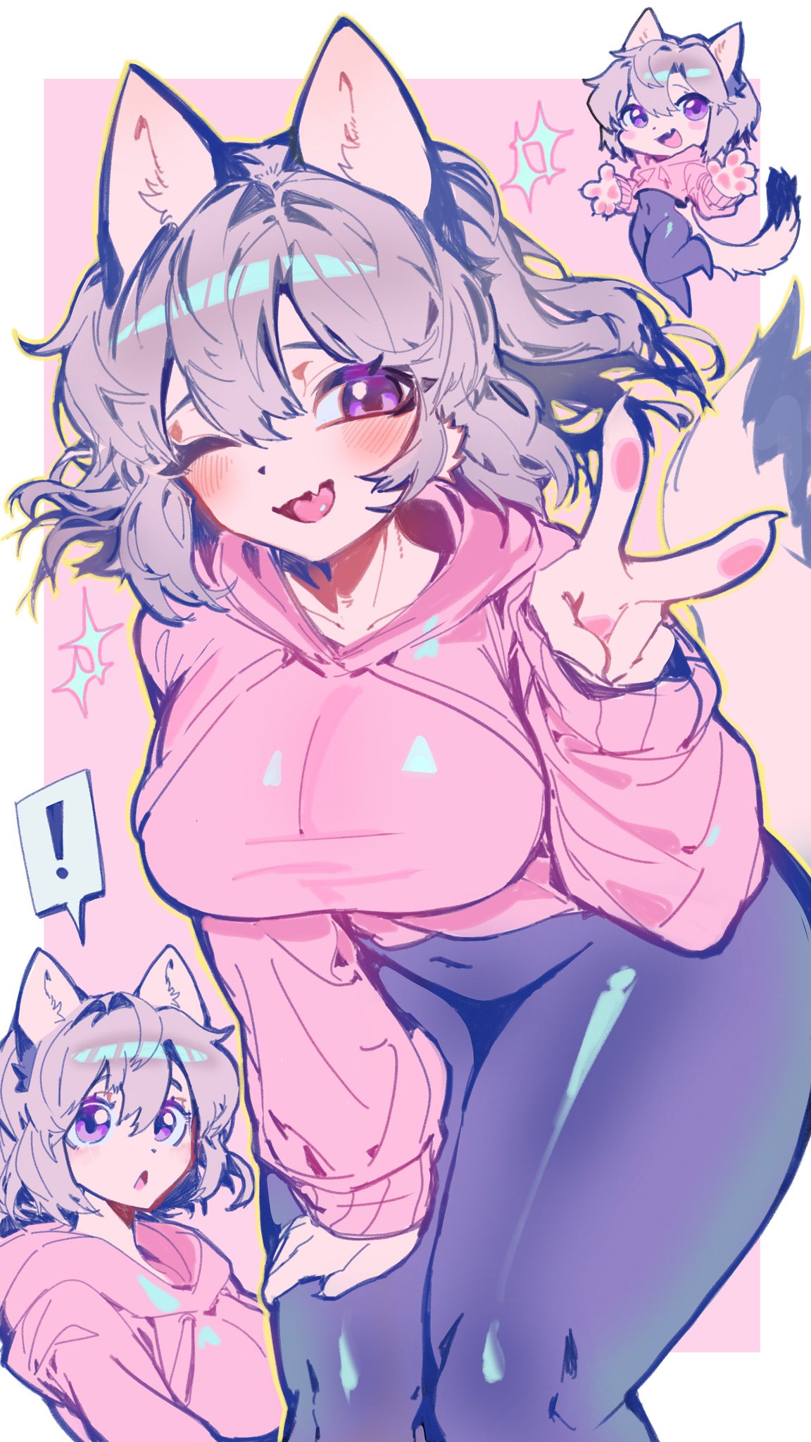 1girls bodysuit bodysuit_under_clothes breasts female female_only humanoid kloe_mone_(character) magic_dream00 smile solo solo_female thick_thighs thighs