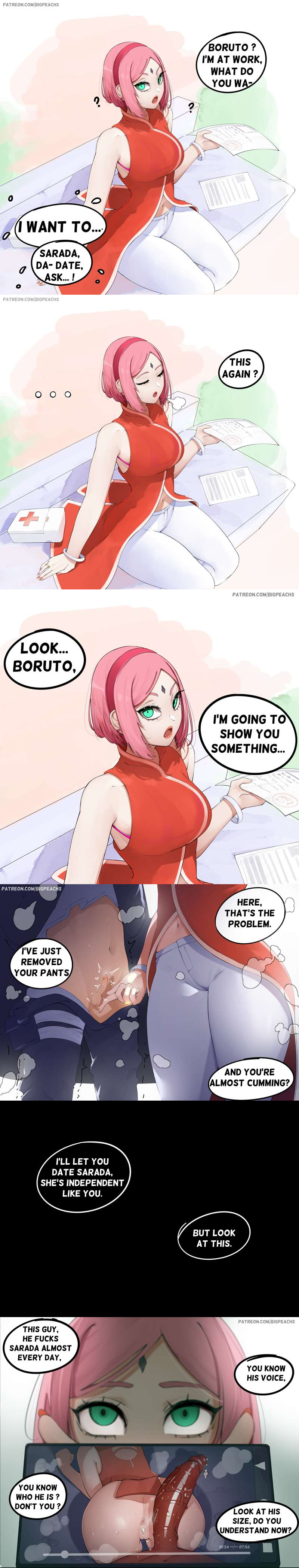 1boy 2girls after_sex after_vaginal back_view big_ass big_penis bigpeachs boruto:_naruto_next_generations boruto:_two_blue_vortex caught caught_in_the_act cellphone censor_bar censored censored_penis cheating cheating_girlfriend cucked_by_bully cuckold cuckold_pov cum cum_in_pussy cum_inside cumdrip dark-skinned_male dark_skin dialogue english_text faceless_female faceless_male facing_away female green_eyes high_resolution holding_object interracial light-skinned_female light_skin long_hair looking_at_viewer male male_pov mature mature_female milf mother_and_daughter naruto naruto_(series) netorare ntr off_screen_character offscreen_male penis penis_size_difference pink_hair pointless_censoring presenting presenting_ass presenting_hindquarters presenting_pussy recording recording_on_phone recording_video sakura_haruno sarada_uchiha showing small_penis_humiliation smartphone speech_bubble tall_image teasing_cuck_with_phone text top-down_bottom-up uzumaki_boruto viewed_from_behind