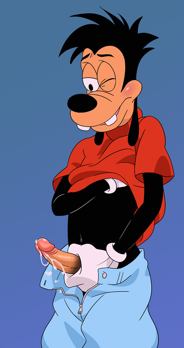 anthro canine disney goof_troop humanoid_penis male_only mammal masturbation max_goof penile_masturbation penis xxx_ing