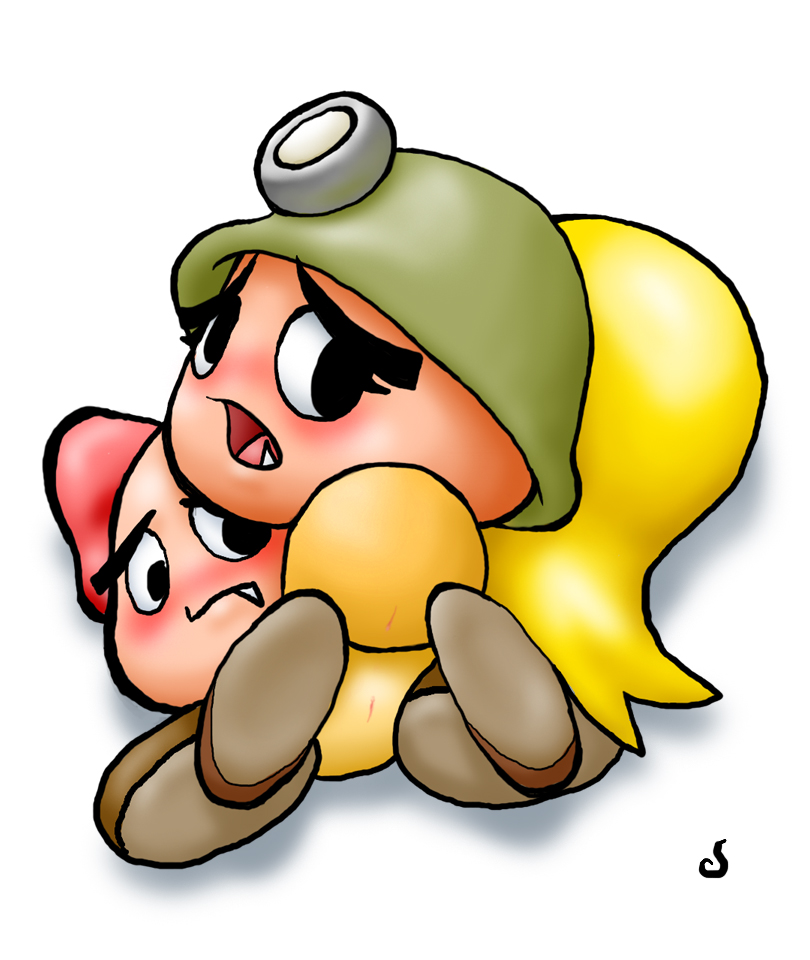 duo goomba goombaria goombella mario_(series) nintendo paper_mario straight_hair