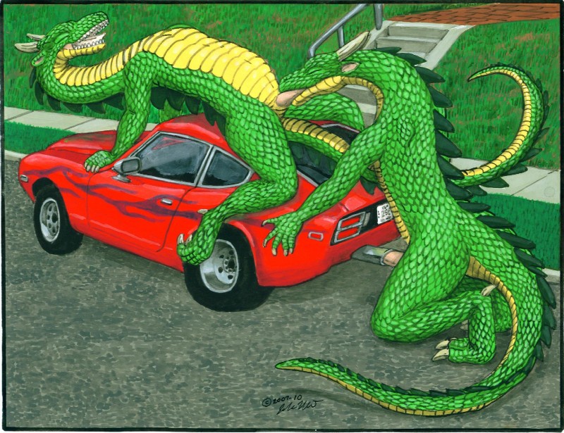 car dragon erection gay male male_only omegaltd penis scalie uncensored vehicle yaoi