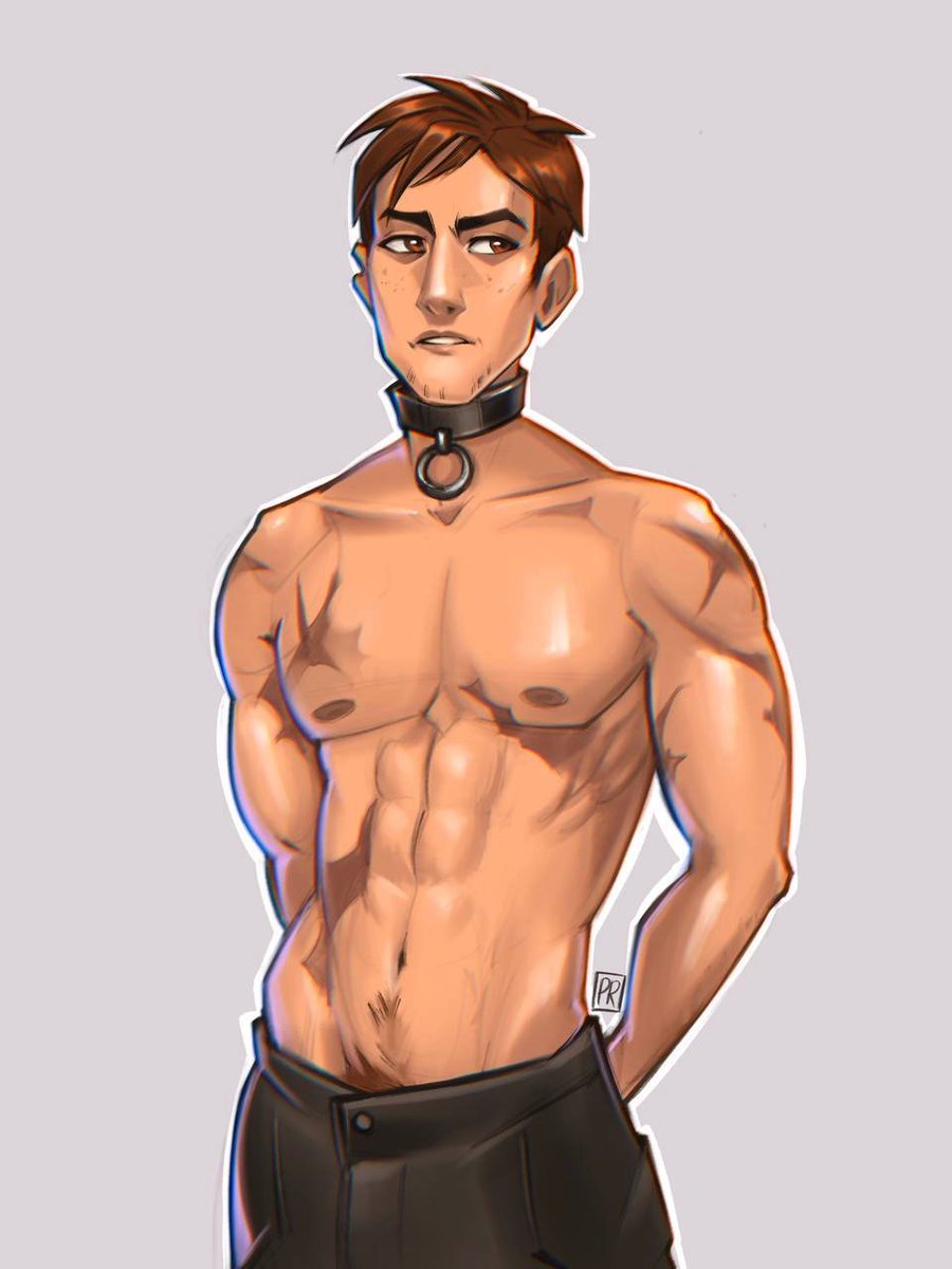 1boy, dispatch (game), male, male only, polunaray, robert robertson, scar, scars, solo