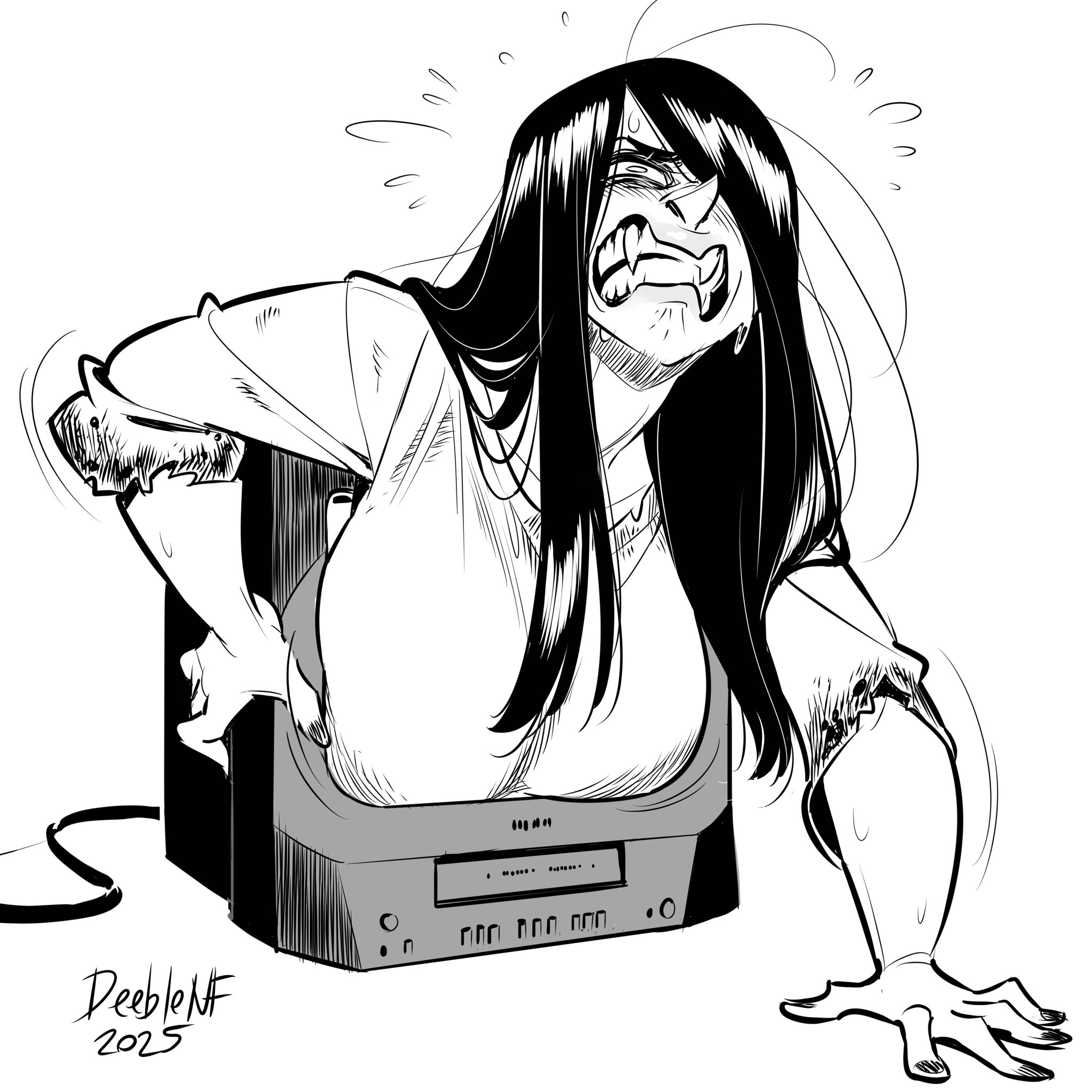 1girls, abby (deeblenf), big ass, big breasts, breasts, cosplay, curvaceous, curvy, curvy figure, deeb890, digital media (artwork), female, hips, huge ass, huge breasts, large ass, large breasts, legs, light skin, light-skinned female, mature, mature female, sadako yamamura (cosplay), slim waist, the ring, thick, thick hips, thick legs, thick thighs, thighs, voluptuous, waist, wide hips