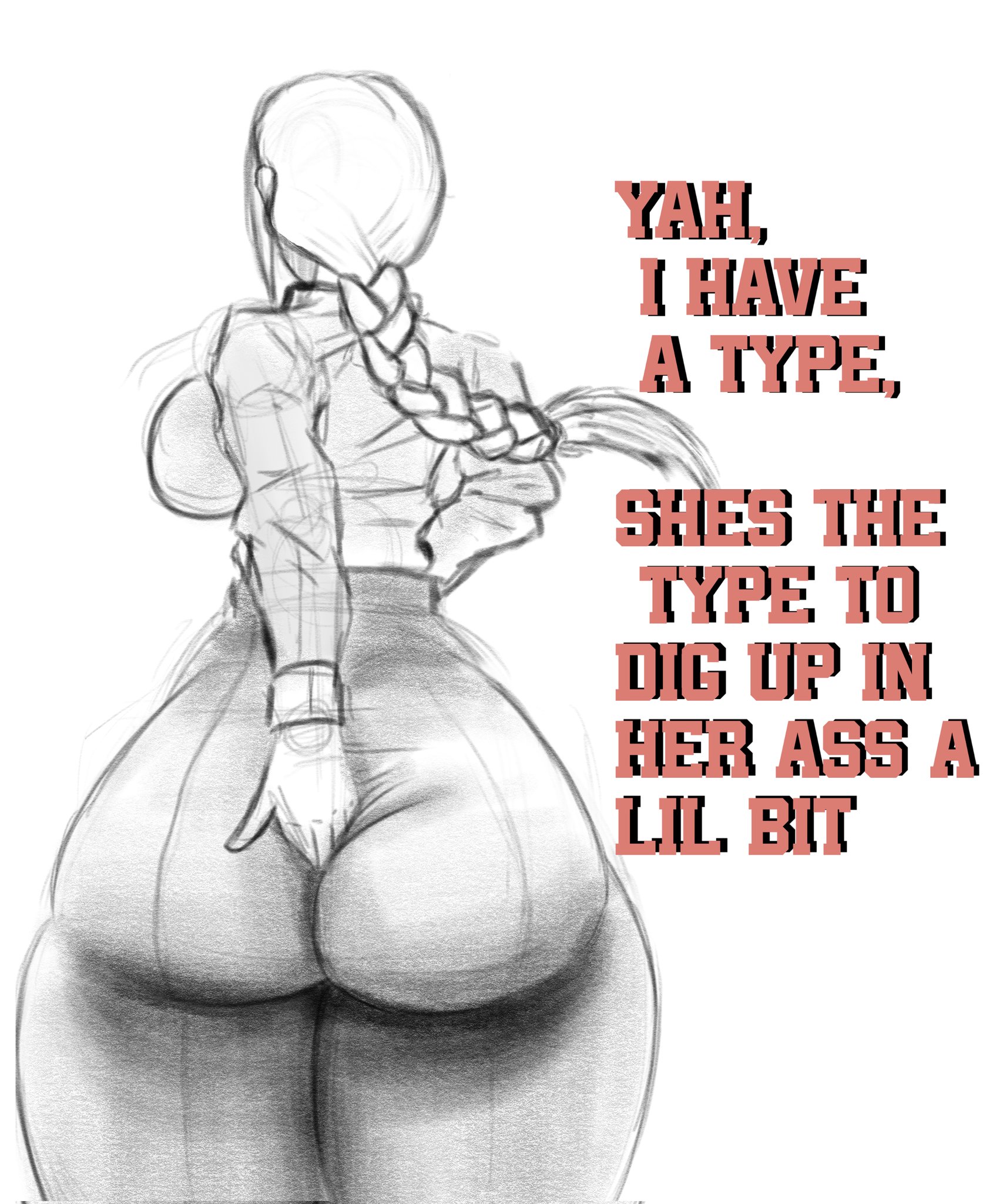 1girls, ass, big ass, big breasts, big butt, braid, breasts, busty, butt digging, chainsaw man, clothed, clothed female, clothing, digging into butt, digging up in they ass, fat ass, female, female focus, female only, hand in ass, hand on ass, huge ass, huge breasts, huge butt, large ass, large breasts, large butt, makima (chainsaw man), meme, no background, ponytail, round ass, round butt, simple shading, solo, solo female, solo focus, suit and tie, superbone, text, thick, thick ass, thick thighs, thunder thighs, white background, wide hips