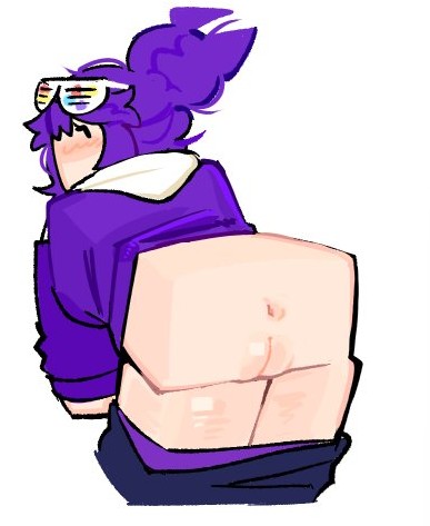 1girls, accurate artstyle, accurate body type, accurate proportions, accurate robloxian, anus, ass, ass focus, back view, bent over, biblically accurate, blocky body, blush, brighteyes, butt, butt focus, female, female focus, female only, looking at viewer, panties down, pants down, purple hair, pussy, r6, roblox, roblox admins, roblox avatar, robloxian, solo, solo female, solo focus, source request, tagme, thighs, white background, whitetea2007