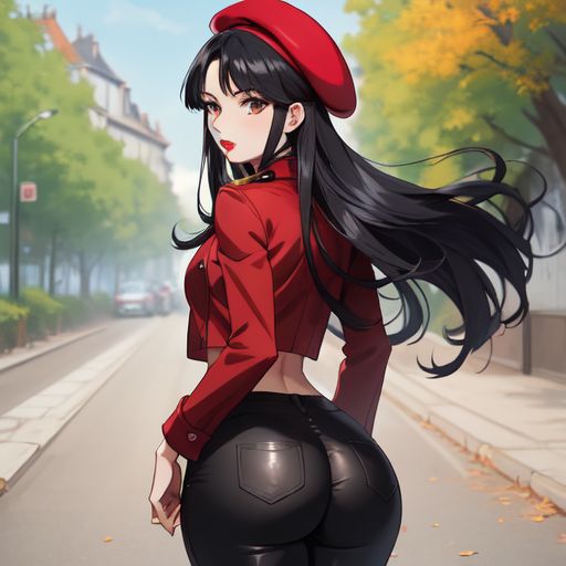 1girls ai_generated ass back back_view backside beret big_butt black_pants brazilian brazilian_female clothed_female clothing dhampir female female_only french half_vampire huge_ass huge_butt huge_thighs jacket light-skinned_female light_skin looking_at_viewer looking_back looking_back_at_viewer monica's_gang pants penha_(tdm) red_beret red_jacket red_lips red_lipstick solo solo_female street teen teen_girl teenage teenage_girl teenager thick_thighs tight_clothing tight_pants tree trees turma_da_monica turma_da_monica_jovem