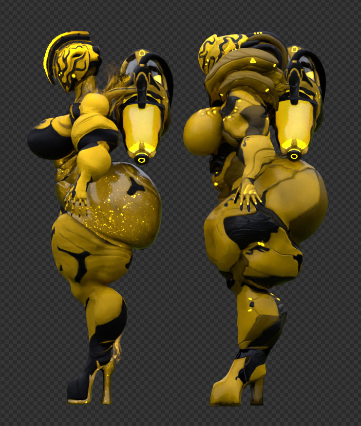 2girls abs backpack big_ass big_breasts breasts bubble_ass chubby_female ember_(warframe) fat_ass female huge_ass huge_breasts muscular_female qzk_forte saryn_(warframe) tagme thick_thighs warframe wide_hips