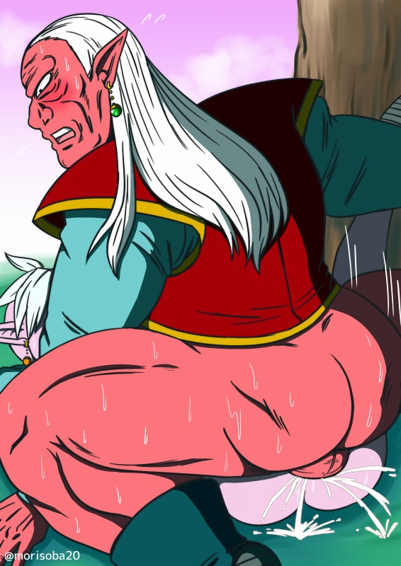 2boys age_difference anal ass boots bottomless cum cum_in_ass cum_while_penetrated cumdrip deep_penetration dragon_ball gay kibito male male_only mating_press missionary multiple_boys orgasm outdoors penetration pointy_ears sex shin_(dragon_ball) sweat testicles thrusting white_hair yaoi