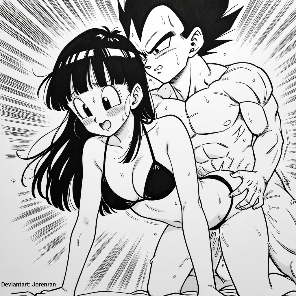 cheating cheating_female cheating_husband cheating_male cheating_wife chichi dragon_ball dragon_ball_super dragon_ball_z fucked_from_behind jorenran manga vegeta