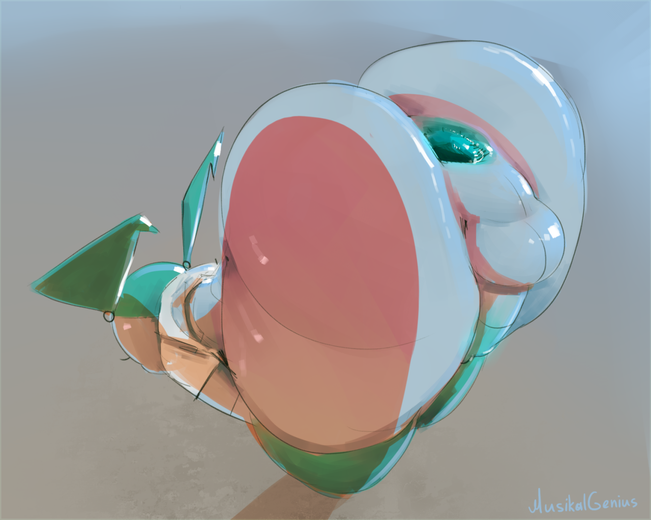 1futa, anus, ass, balls, dickgirl, futa only, futa sans pussy, futanari, gaping, humanoid, intersex, jenny wakeman, machine, musikalgenius, my life as a teenage robot, penis, perineum, robot, smooth skin, solo, taint, teenager, testicles, uncensored, young