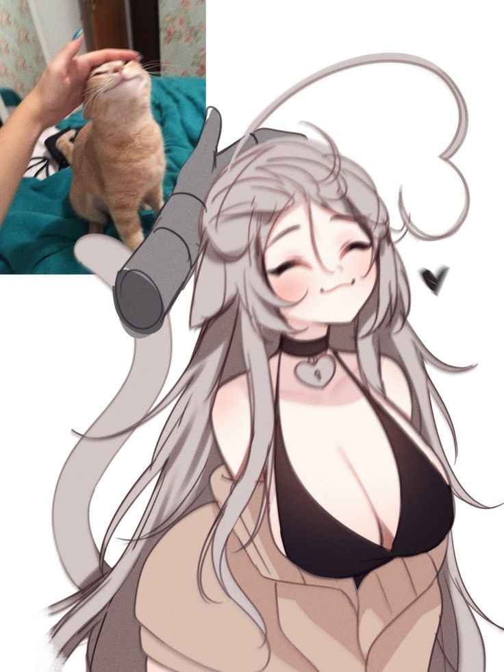 big breasts, bra, breasts, cat ears, cat girl, catgirl, cute, female, heart, indie virtual youtuber, large breasts, sky (skyaboveme), tagme, virtual youtuber