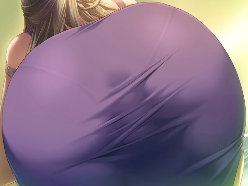 ass ass_focus bent_over biniku_no_kaori brown_hair close-up dat_ass female from_behind game_cg huge_ass ichikawa_saasha misawa_kaori pantylines skirt solo