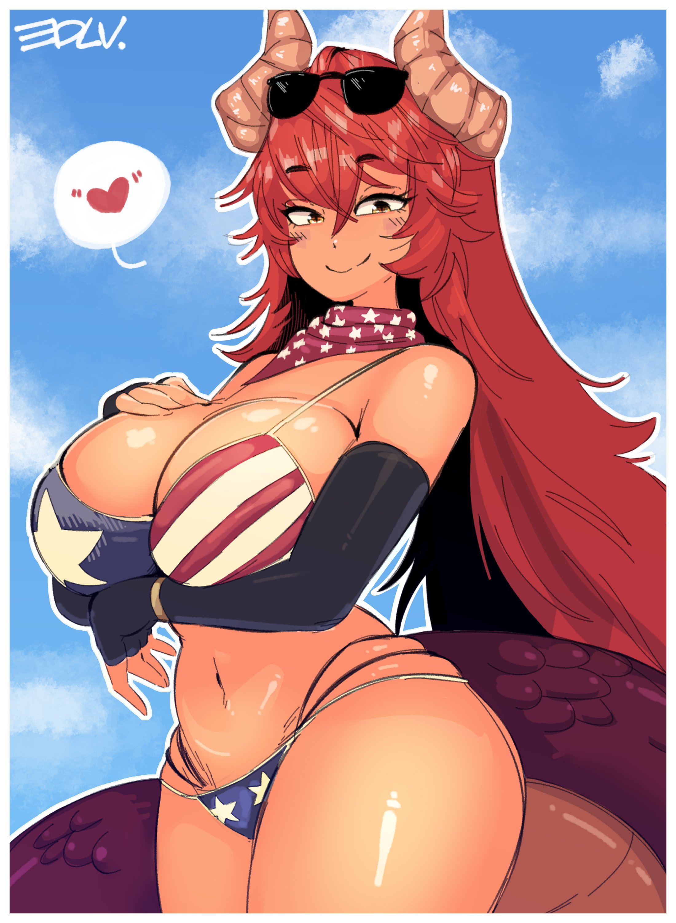 1girls, american flag bikini, big breasts, big thighs, bikini, bikini bottom, bikini top, breasts, breasts bigger than head, breasts out, busty, busty female, cleavage, curvaceous, curvaceous female, curvaceous figure, curvy, curvy body, curvy female, curvy figure, curvy hips, edalv, female, female only, flag bikini, hourglass figure, huge breasts, huge thighs, indie virtual youtuber, large breasts, swimsuit, thick legs, thick thighs, tits bigger than head, tits out, virtual youtuber, vtuber, wide hips, wide thighs, zentreya, zentreya (cowboy bikini), zentreya (dragon)