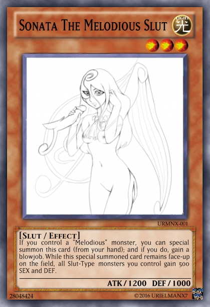 areola breasts duel_monster female long_hair monochrome navel nipples penis pussy single_wing sonata_the_melodious_diva urielmanx7 white_background wings yu-gi-oh! yuu-gi-ou_duel_monsters