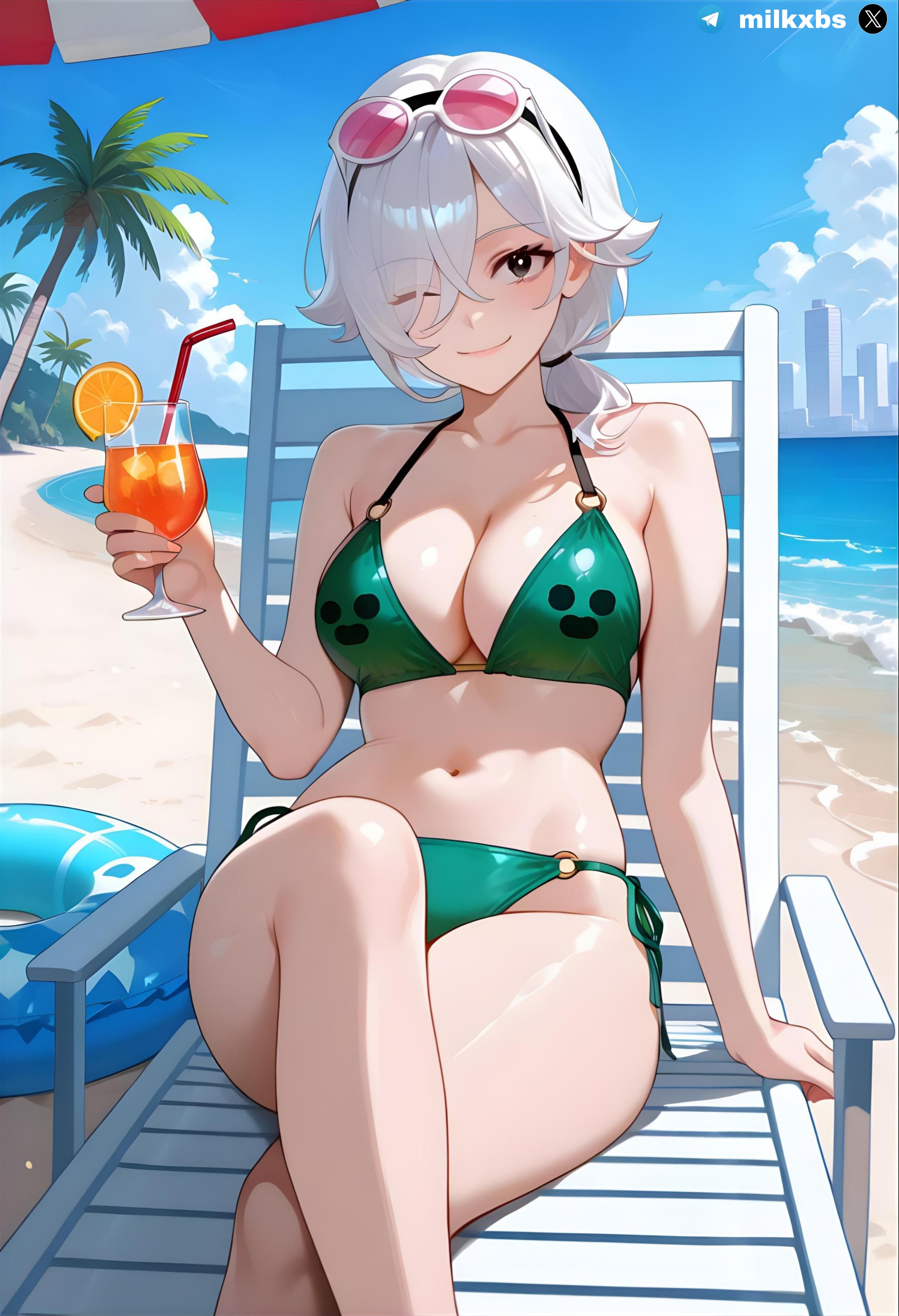 ai generated, bikini, brawl stars, colette (brawl stars), female, milkxbs, tagme