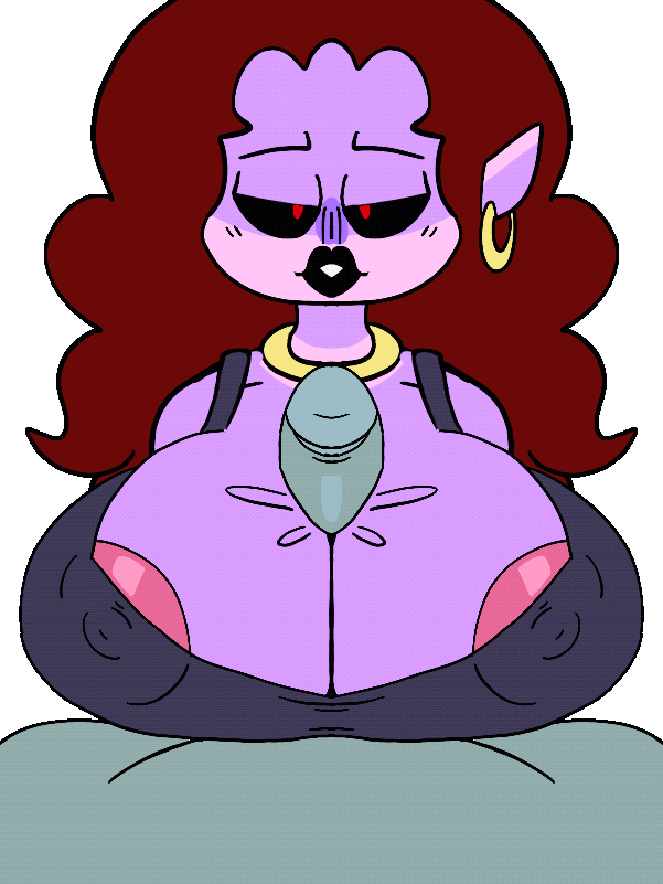 1boy, 1girls, animated, animated gif, anon, ass, beat banger, big ass, bra, erect nipples, erect nipples under clothes, female, friday night funkin, gif, grey bra, male, milf, mommy mearest, mother, nipples, nipples visible through clothing, purple body, purple skin, purple skinned female, red eyes, red hair, toriel beat banger, transparent background