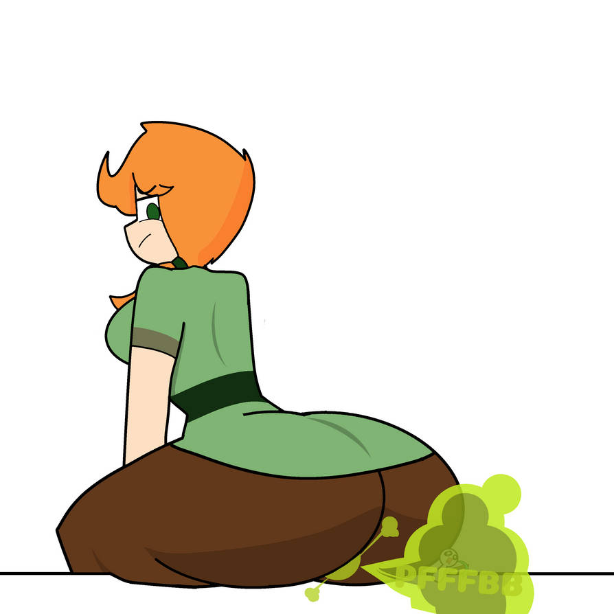 1girls, 2d, alex (minecraft), breasts, fart, fart cloud, fart fetish, farting, female, giantess, larger female, male, microsoft, minecraft, nelsomk, red hair, smaller male