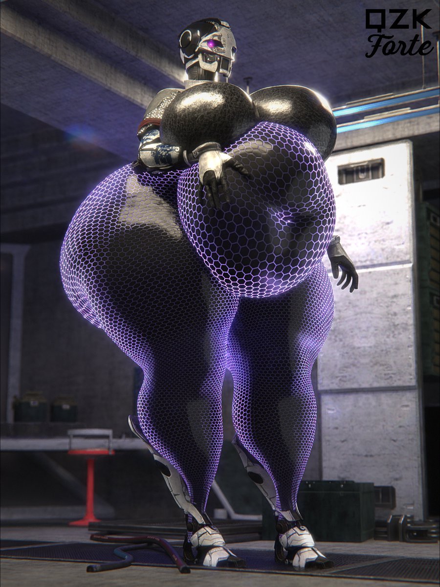 ada-1 ass ass_bigger_than_head big_ass big_belly big_breasts big_thighs destiny_(game) destiny_2 exo_(destiny) female female_only huge_ass huge_belly pink_eyes qzk_forte round_belly tall tall_girl weight_gain