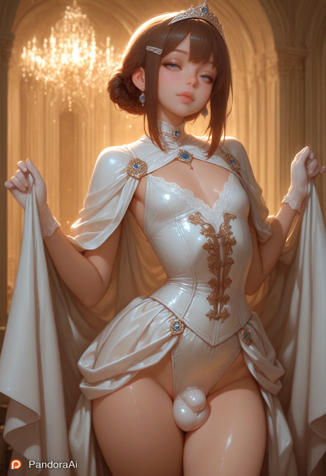 1boy, 1femboy, ai generated, artist name, artist upload, balls, balls bulge, big balls, big hips, big thighs, boy, breasts, brush, cock, corset, crown, curvy, curvy body, curvy figure, curvy hips, curvy thighs, cute, cute expression, cute eyes, cute face, cute male, dress, elegant, eyebrows, eyeshadow, femboy, femboy focus, femboy only, feminine male, flaccid, flaccid penis, flat chest, flat chested, gem, gloves, hair, hair ornament, half naked, half-closed eyes, half-dressed, hi res, hips, huge balls, huge hips, huge thighs, jewelry, lingerie, lips, lipstick, long dress, long skirt, makeup, male, male only, more at source, pale, pale body, pale skin, pale-skinned femboy, pale-skinned male, pandora, patreon, penis, penis bulge, princess, puffy lips, robe, seductive, seductive eyes, seductive look, seductive pose, sexy, sexy body, sexy clothing, sexy pose, skinny, skinny waist, skirt, slim waist, small breasts, smooth balls, smooth skin, soft lighting, standing, tagme, testicles, thick hips, thick thighs, tiara, tiny breasts, tiny penis, tiny waist, trap, white skin