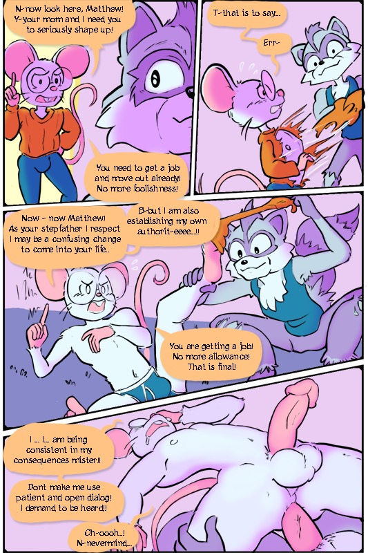 age_difference anal anthro ball_tuft bodily_fluids bottomwear briefs clothing comic denim denim_bottomwear denim_clothing drooling duo embarrassed english_text eyewear forced forced_exposure fur genitals glasses humanoid_genitalia humanoid_penis jeans male male/male mammal matt_(roguefalta) mouse murid murine pants penis procyonid pseudo_incest_(lore) questionable_consent raccoon rodent roguefalta saliva son_penetrating_father speech_bubble stepfather_(lore) stepparent_(lore) stepparent_and_stepchild_(lore) text torn_bottomwear torn_clothing torn_jeans torn_pants tuft underwear white_body white_fur younger_dom_older_sub