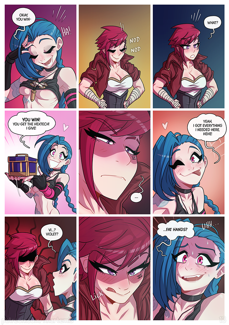 arcane arcane_jinx arcane_vi censored comic incest jinx_(league_of_legends) khartemis league_of_legends sisters vi yuri