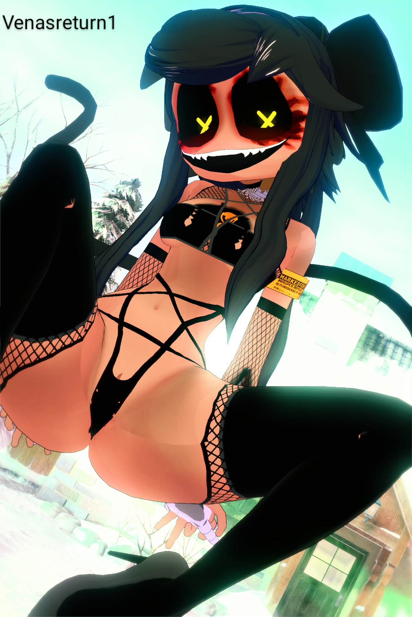 cyn (murder drones), cyntessa (murder drones), female, female only, high heels, murder drones, skinsuit, tagme, wearing skin