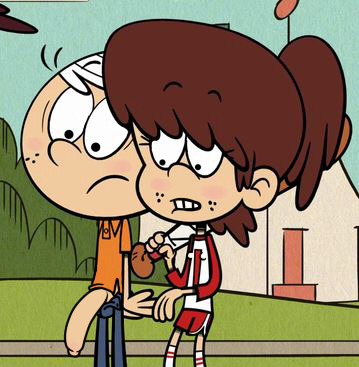 baseball bat, big penis, brother, brother and sister, female, foreskin, incest, lincoln loud, lynn loud, male, older sister, orange shirt, penis, siblings, straight hair, tagme, the loud house, uncircumcised, uncut, unretracted foreskin, younger brother