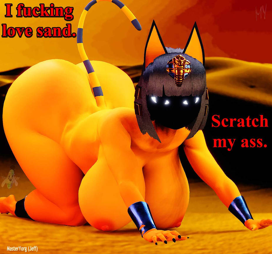 3d, animal crossing, ankha, ankha (animal crossing), anthro, big ass, big breasts, huge ass, huge breasts, masteryorg0, phony, pony, scrag ankha, scrag boy (model), tagme, thicc, yellow skin