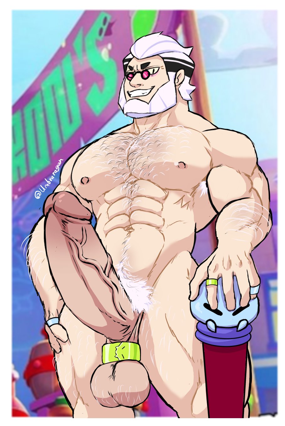 abs, ass, balls, ballsack, bara, biceps, big ass, big butt, big chest, big cock, big dick, big pecs, big penis, brawl stars, butt, byron (brawl stars), chest, chunky thighs, dinojaiba22, gay, grin, grinning, grinning at viewer, hairy, hairy balls, hairy legs, hairy pecs, hairy pectorals, happy trail, hard cock, hard dick, hard penis, huge chest, huge cock, huge dick, huge pecs, huge penis, huge thighs, muscles, muscular, old, old male, pecs, pubic hair, shiny ass, shiny butt, thick thighs, thighs, thighs bigger than head, turned on, veiny, veiny cock, veiny dick, veiny penis, yaoi