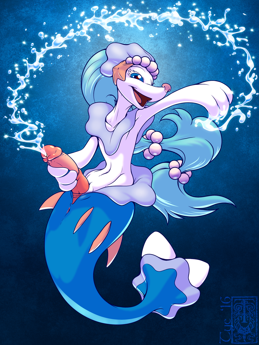 cum erection furry girly male male_primarina penis pokemon primarina solo tyelle_niko