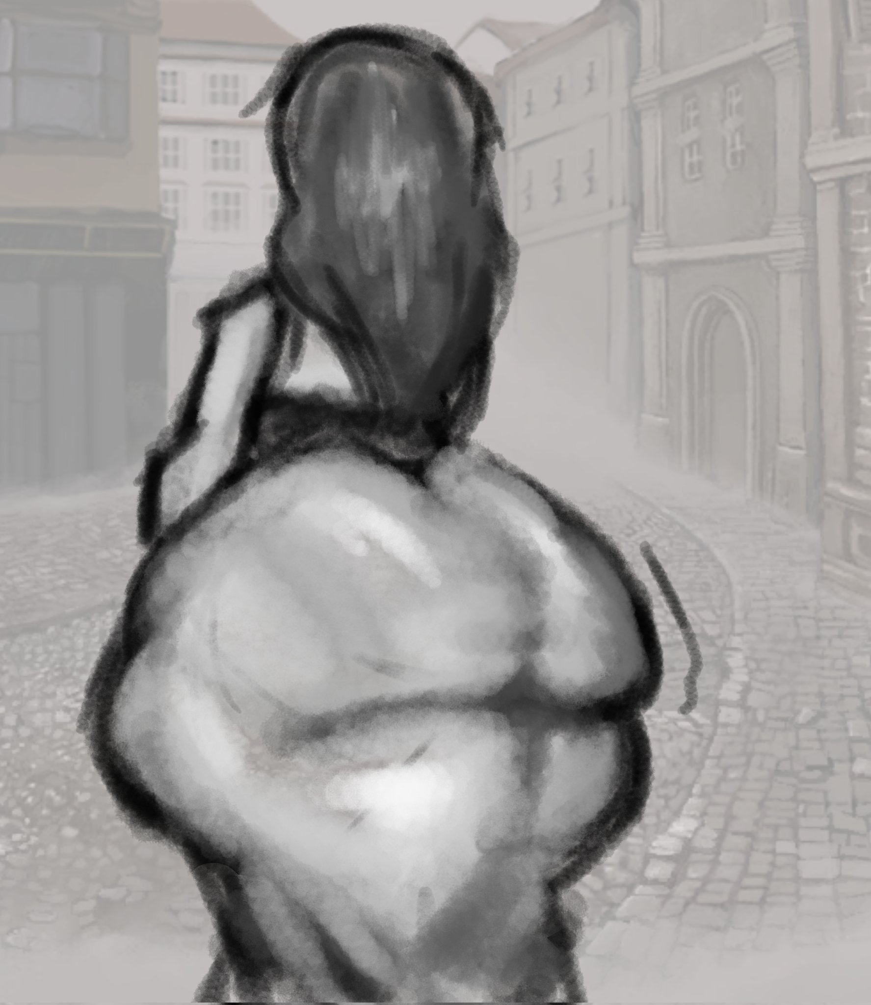 1girl, big ass, fat ass, fat butt, fear and hunger, fear and hunger: termina, marina (fear and hunger), trans woman, transfem, transgender woman, uufnjini