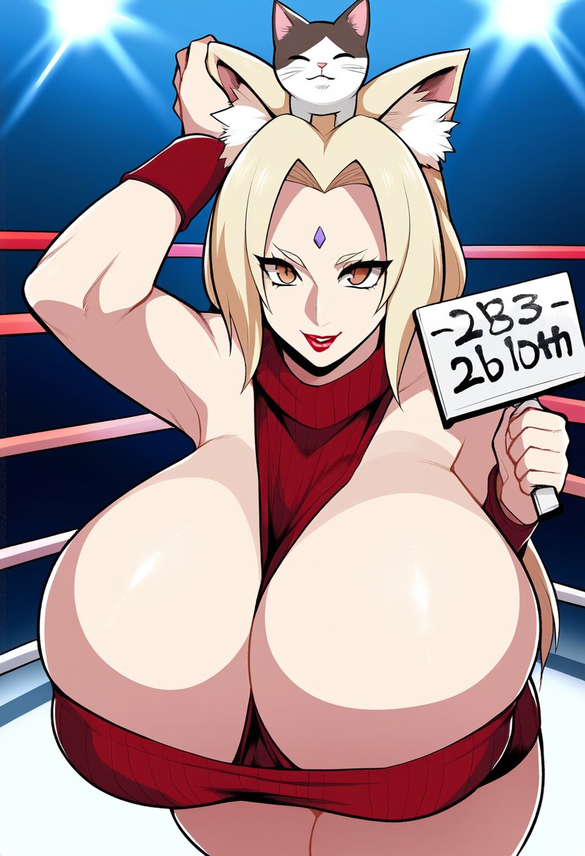 ai_generated cleavage dan16369336 female large_breasts naruto naruto_(series) shonen_jump shueisha tagme tsunade twitter_link weekly_shonen_jump weekly_shounen_jump