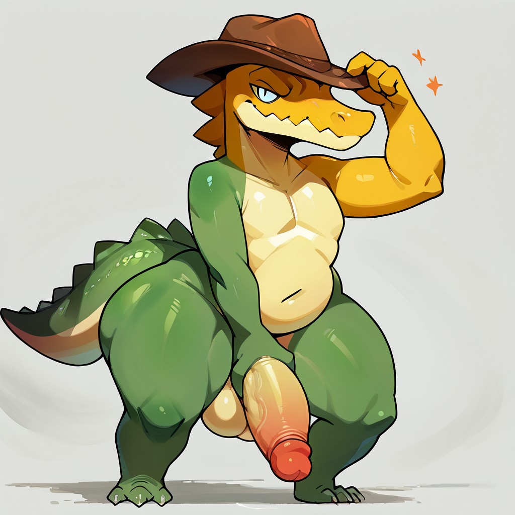 1boy ai_generated big_ass big_butt brax_(artist) civitai cowboy crocodile crocodilian gummigoo_(the_amazing_digital_circus) handjob heavy_balls hips huge_cock jerking jerkingoff male_only reptile shortstack smaller_male stable_diffusion tagme the_amazing_digital_circus wide_hips