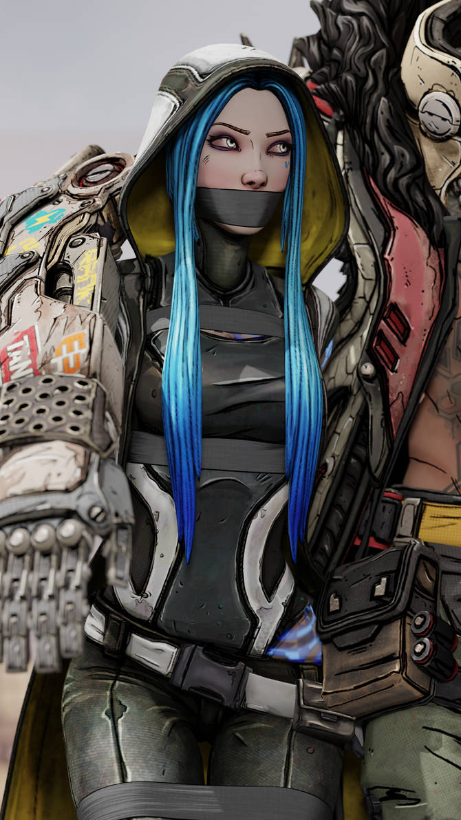 1girls 3d blue_hair bondage borderlands borderlands_3 bound bound_arms duct_tape female femsub gag gagged hood kidnapped long_hair maledom maya_(borderlands) restrained restrained_arms rindekey slave slavegirl tape tape_bondage tape_gag taped_mouth tied_arms video_games