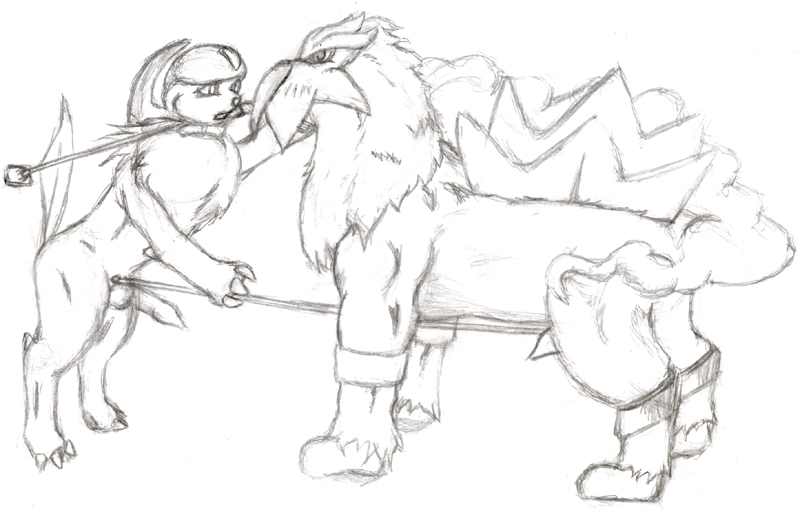 absol anthro bound color entei feral fur furry interspecies male male_only multiple_males nintendo nude penis pokemon pokemon_(species) pokemon_gsc pokemon_rse side_view sketch tagme