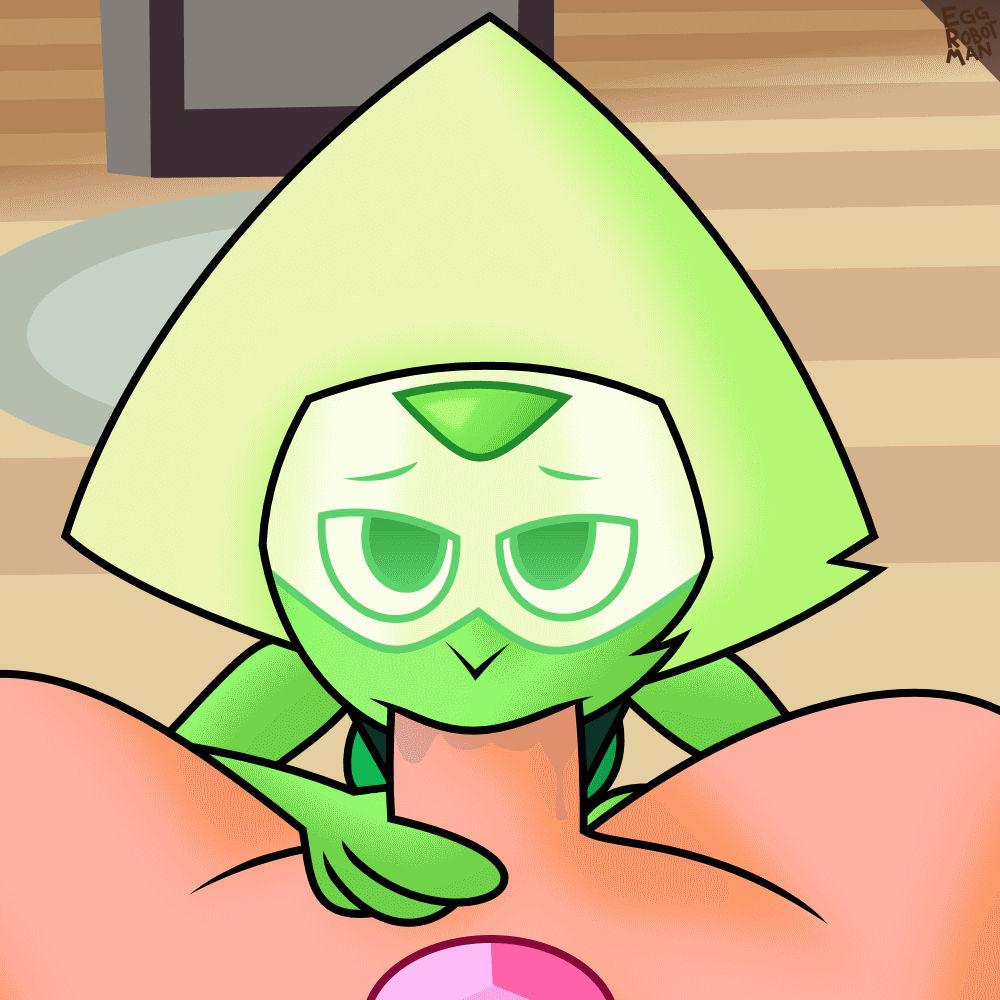 alien cartoon_network duo eggrobotman gem_(species) green_eyes human looking_at_viewer male mammal partial_male penis peridot_(steven_universe) pov steven_quartz_universe steven_universe