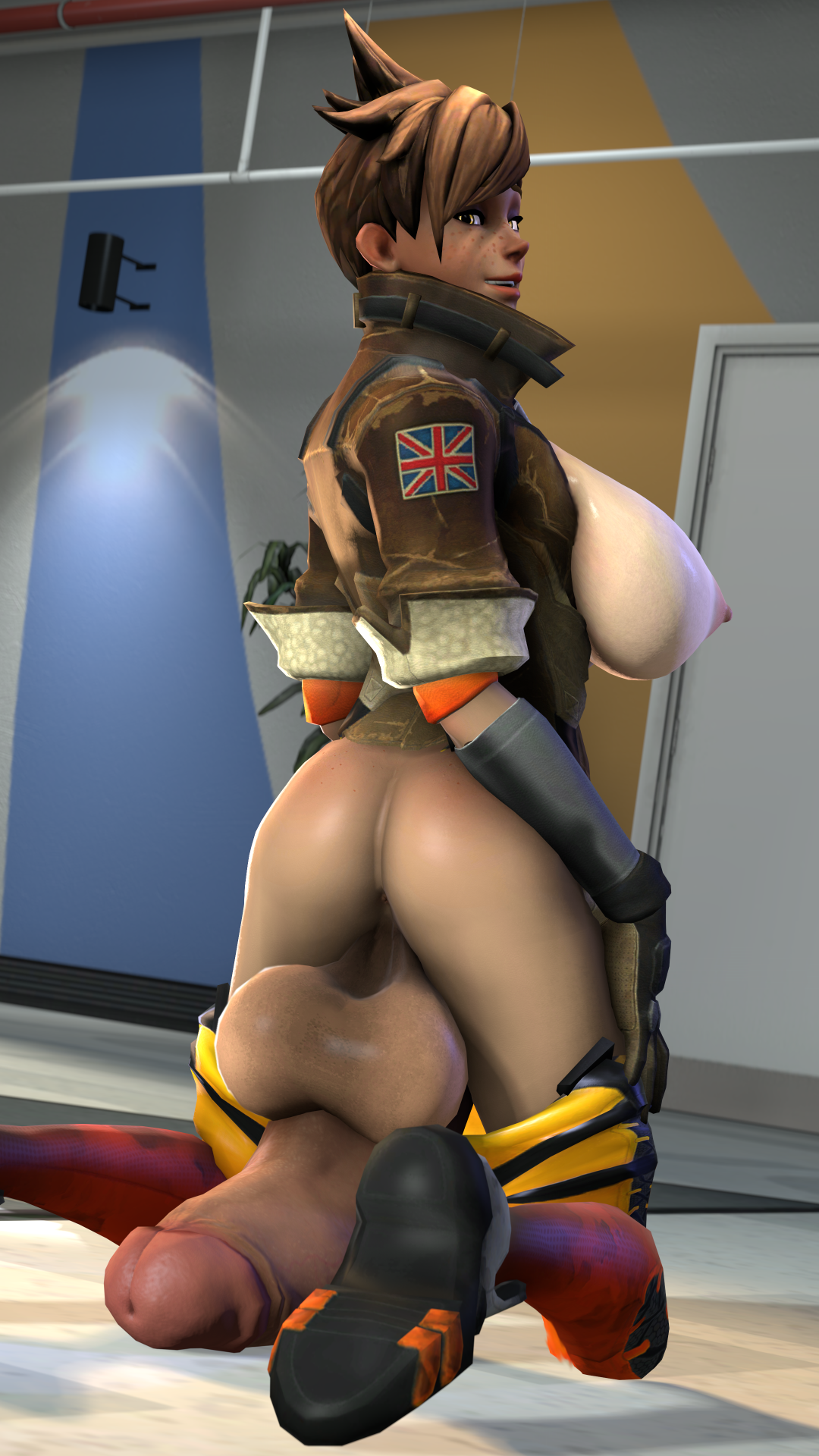 1futa, 3d, anus, areolae, ass, backboob, balls, breasts, cock-tail, futa only, futanari, huge balls, huge breasts, huge penis, huge testicles, hyper, hyper balls, hyper penis, intersex, nipples, overwatch, penis, rattledbonezone, short hair, sideboob, solo, solo futa, source filmmaker, testicles, tracer, voluptuous