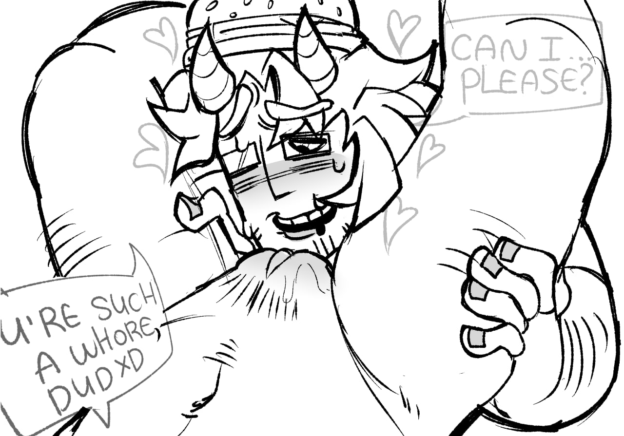 007n7, c00lkidd, cunnilingus, cunnilingus pov, cuntboy, cuntboy focus, cuntboy/male, demon horns, demon humanoid, gay, hairy, horny, horny face, horny male, intersex, lust, male, not incest, satewoodiam, teasing