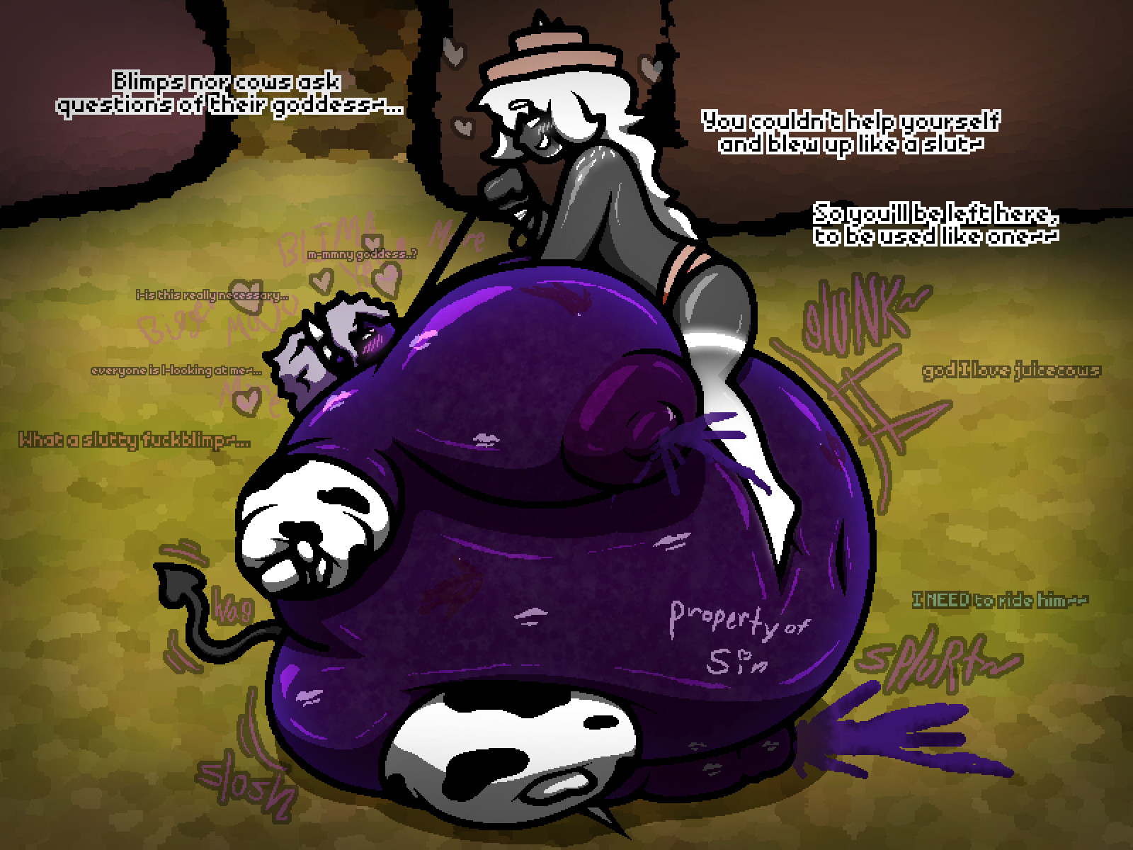 big ass, big breasts, blueberry inflation, breasts, bubble butt, busty male, cleavage, cow print, cum, female, huge ass, huge breasts, hyper breasts, inflation, male, nipples, sinflative, spherical inflation, tagme, thick thighs, wide hips