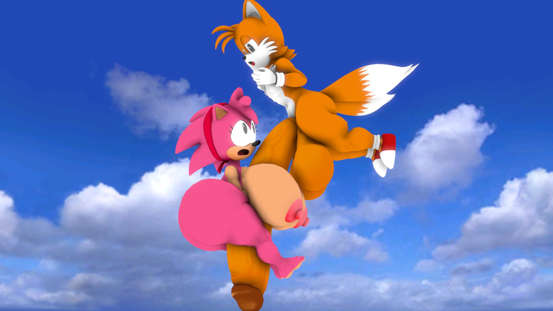 2 tails, amy rose, balls, big breasts, big penis, breasts, classic amy rose, cleavage, female, furry, huge breasts, huge cock, hyper, hyper ass, hyper balls, hyper breasts, hyper butt, hyper genitalia, hyper hips, hyper penis, hyper testicles, hyper thighs, male, miles tails prower, nipples, novaparadox1337, penis, sega, sonic (series), sonic the hedgehog (series), tagme, tails the fox, testicles, thick thighs, wide hips