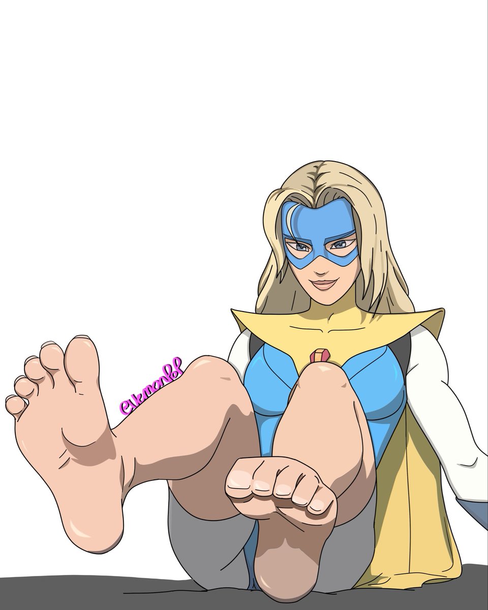1girls, 2d, ass, blonde blazer, blonde female, blonde hair, blonde-haired female, breasts, dispatch (game), feet, feet fetish, female, female only, foot fetish, solo, solo female, vemonpop
