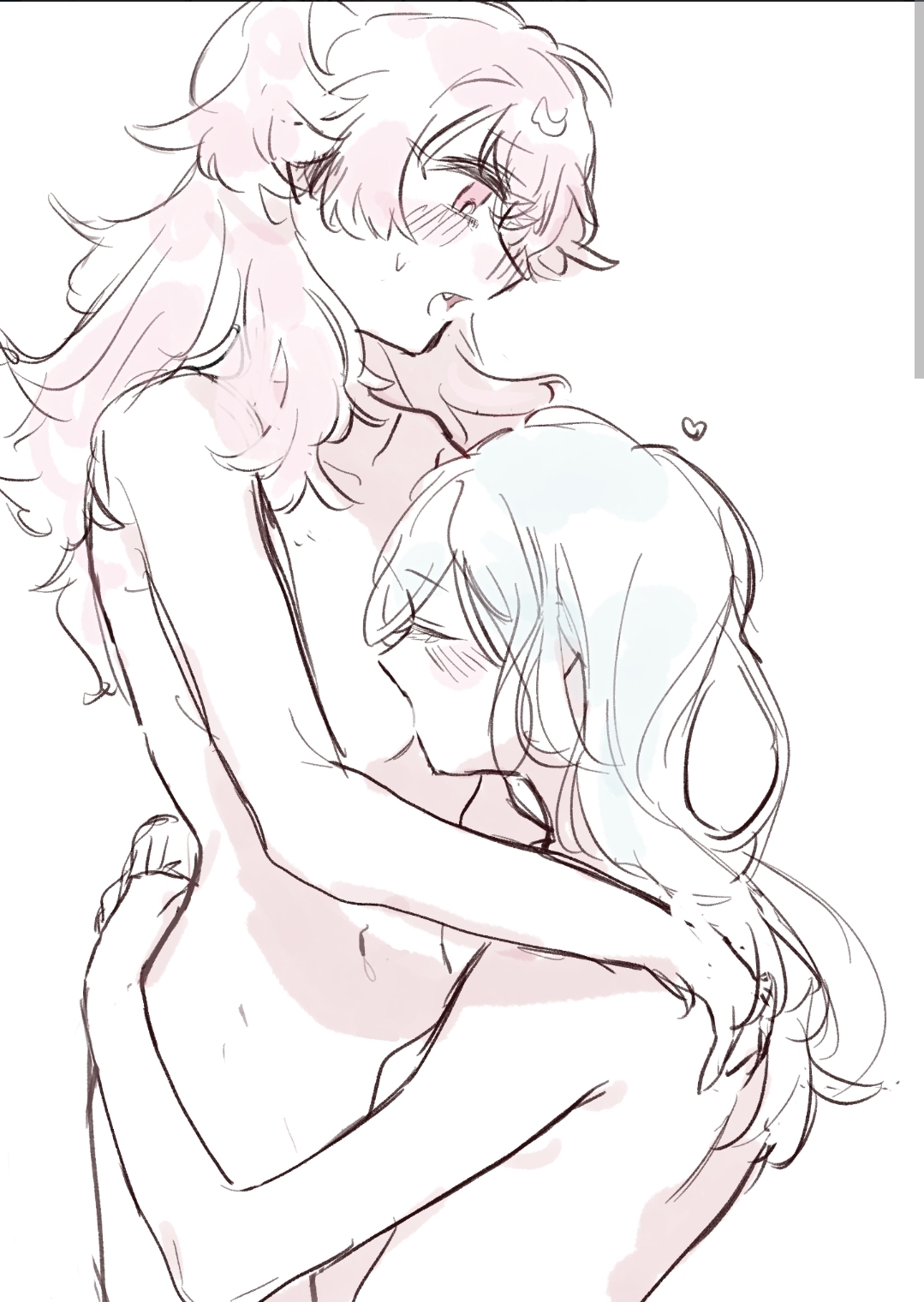 2girls, breasts, female, hinomori shizuku, momoi airi, project sekai, yuri