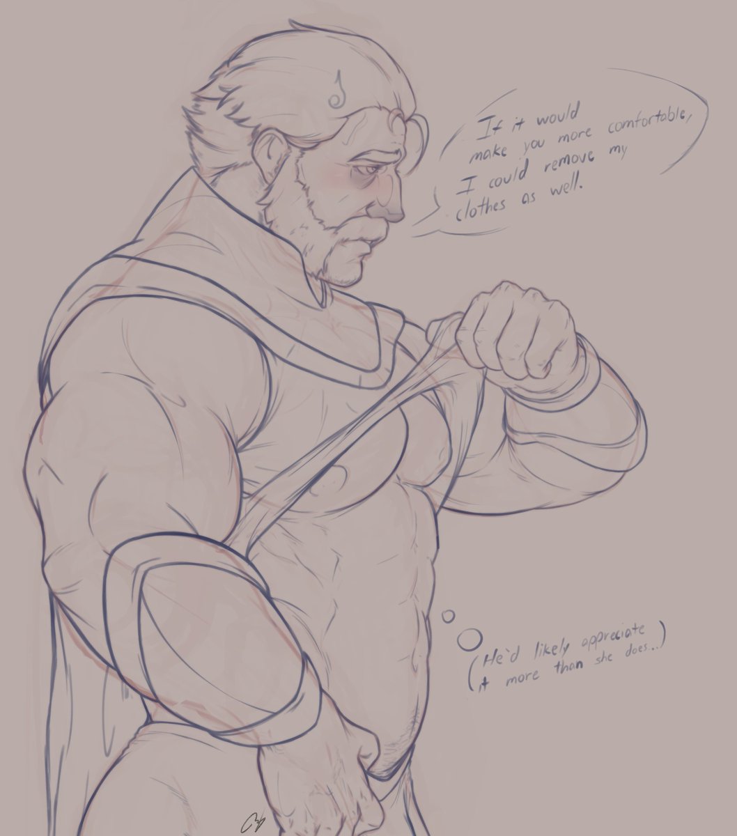 bara, beard, big pecs, daddy, dilf, dispatch (game), male, male only, muscular, muscular male, phenomaman, shipoopee1972, solo, yaoi